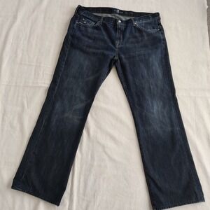 7 For All Mankind Bootcut Jeans Mens Size 40 Dark Wash Denim Cotton Pocket Flaps